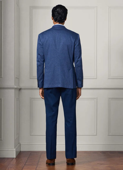 Cotton Knitted Glencheck Blazer