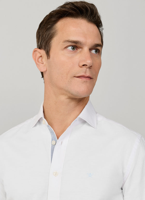 Tailored Fit White Oxford Multi-Trim Shirt