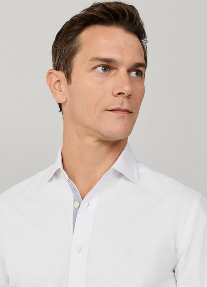 Tailored Fit White Oxford Multi-Trim Shirt