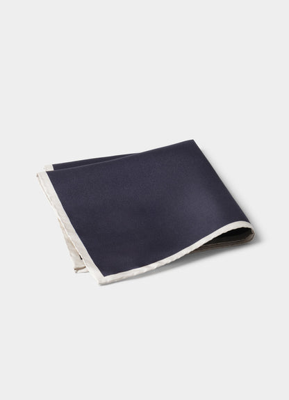 Solid Branded Silk Pocket Square