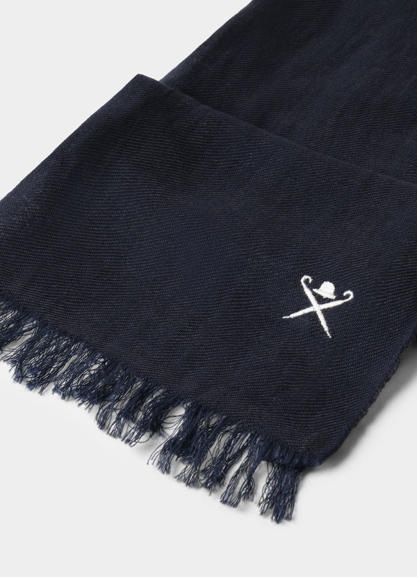 Linen Cotton Logo Scarf