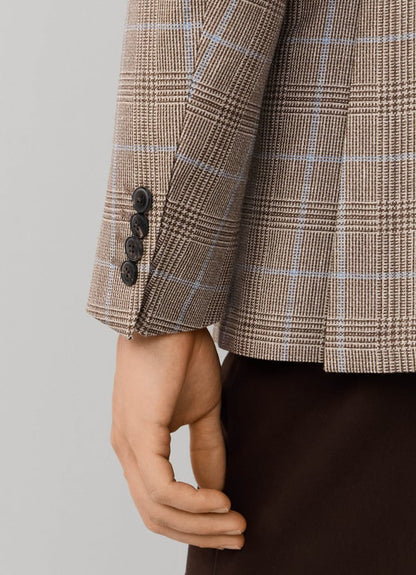 Classic Fit Prince Of Wales Check Blazer