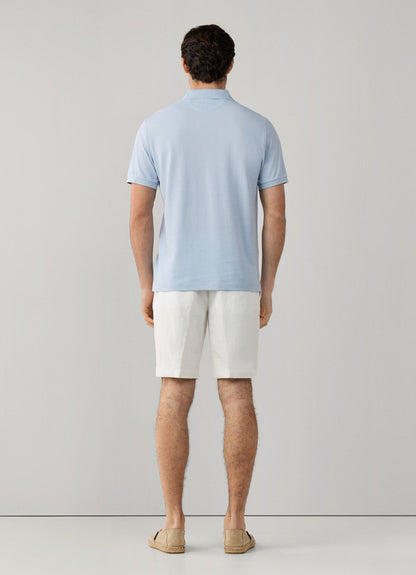 Classic Fit Short Sleeve Logo Pique Polo