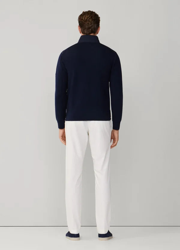 Merino Wool Hybrid Full-Zip Cardigan