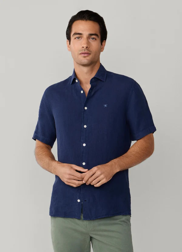 Tailored Fit Short Sleeve Linen Shirt