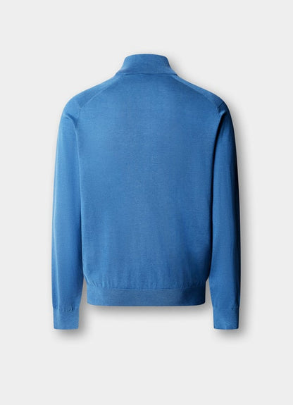 Silk-Cotton Quarter Zip Jumper