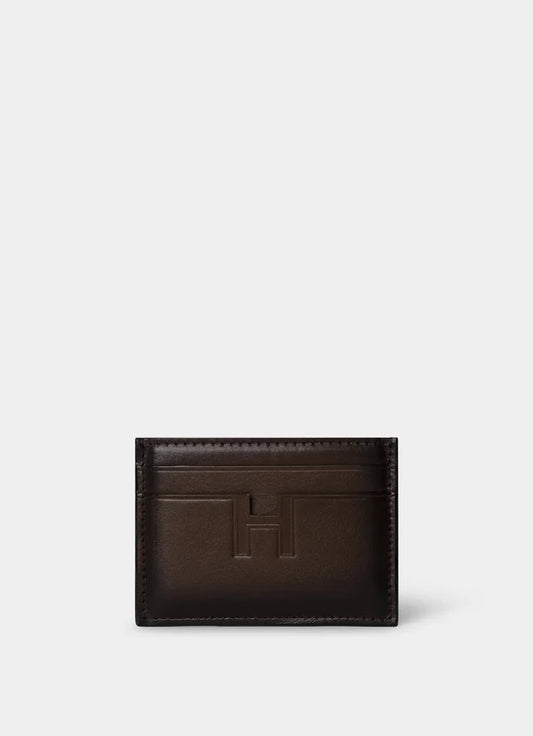 Embossed Branding Leather Cardholder