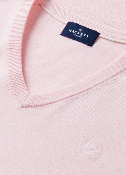 Cotton-Silk V-Neck Jumper