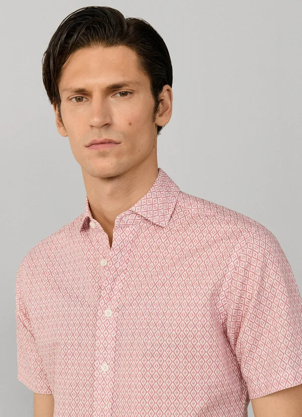 Tailored Fit Print Short Sleeve Shirt