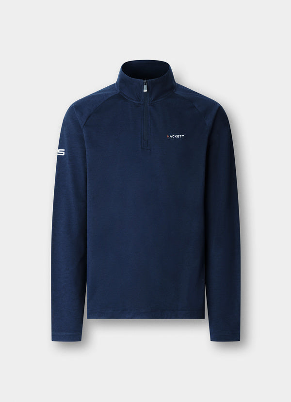 Slim Fit Long Sleeve Quarter Zip Polo