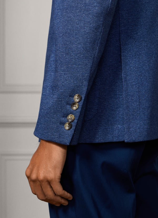 Cotton Knitted Glencheck Blazer