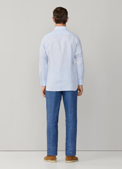 Tailored Fit Butcher Stripe Selvedge Shirt