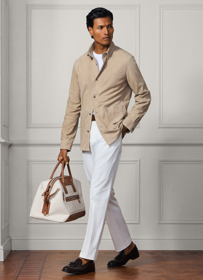 Slim Fit Kensington Cotton-Silk Chinos