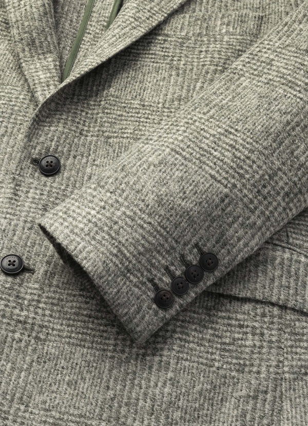 Cotton Glencheck Knit Blazer