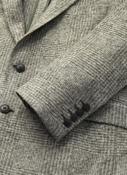 Cotton Glencheck Knit Blazer