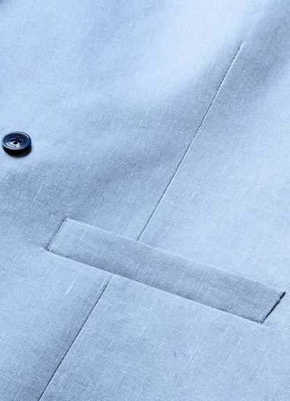 Double Breasted Linen Waistcoat