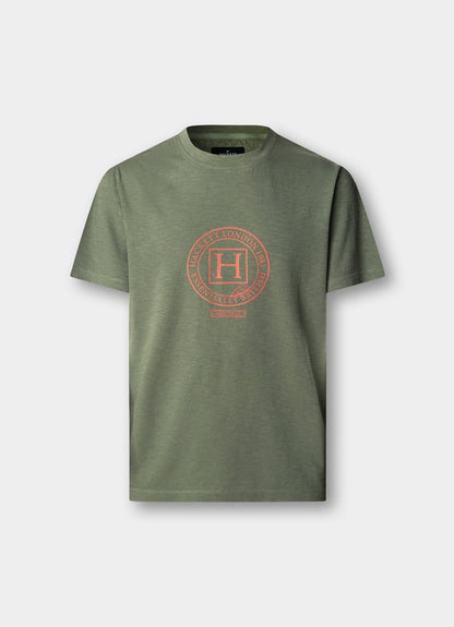 Classic Fit Linen Blend Graphic T-Shirt