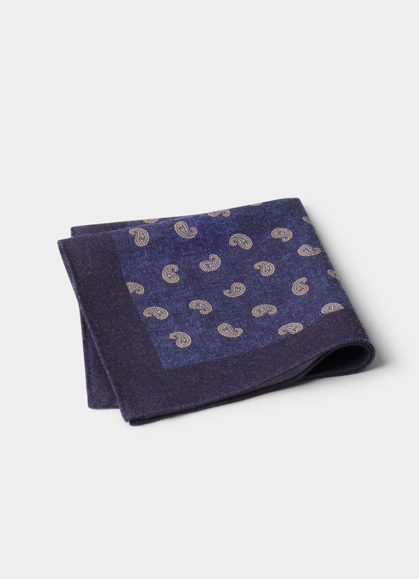Paisley Wool Pocket Square