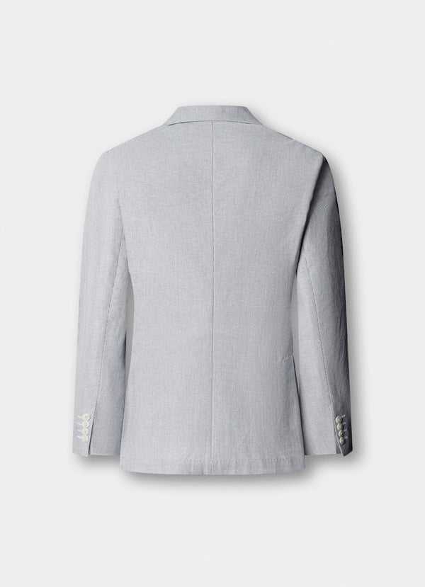 Classic Fit Cotton Linen Stripe Blazer