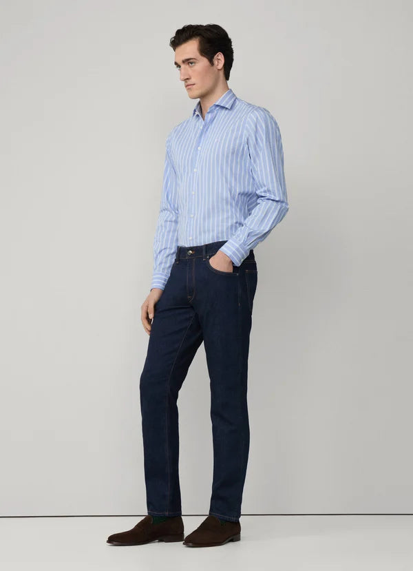 Slim Fit Selvedge Rise Wash Denim