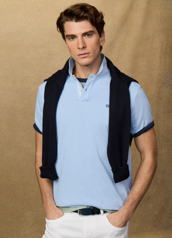 Classic Fit Short Sleeve Striped Trim Polo