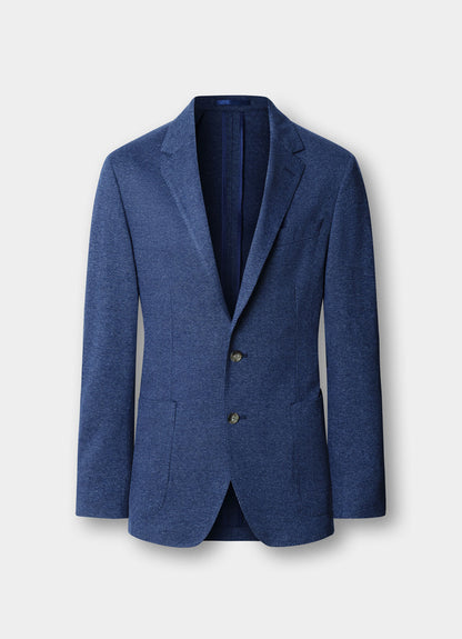 Cotton Knitted Glencheck Blazer