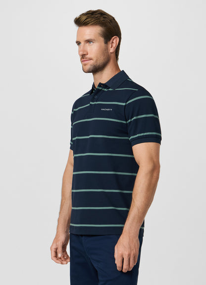 Classic Fit Short Sleeve Stripe Polo