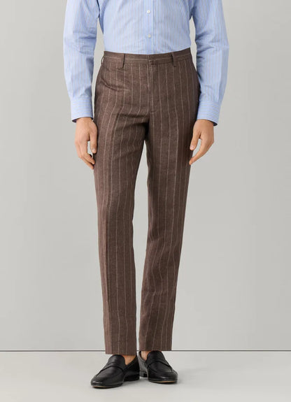 Pure Linen Wide Stripe Suit