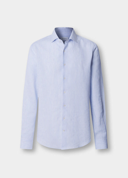 Tailored Fit Striped Linen Shirt
