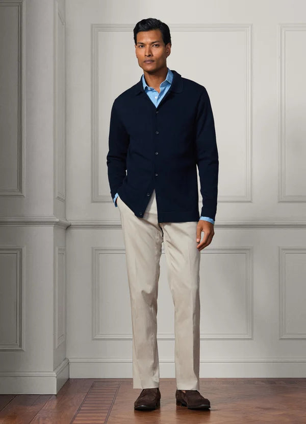 Cotton-Silk Knitted Overshirt - Woven In Italy