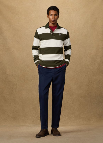 Classic Fit Long Sleeve Stripe Rugby