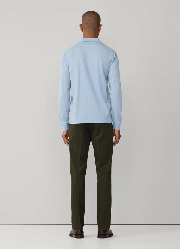 Classic Fit Mercerised Long Sleeve Polo