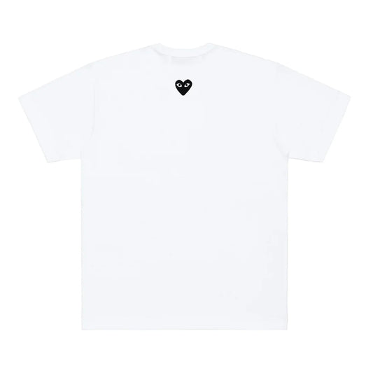 CDG PLAY T-Shirt Heart on Back ¨C White, Black Heart
