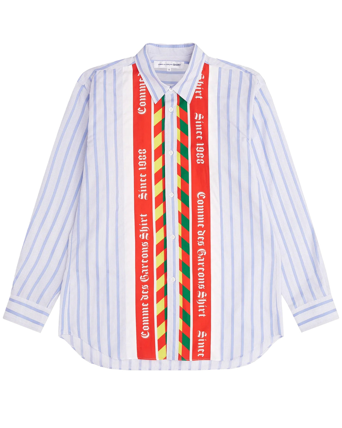 CDG SHIRT Striped Football Scarf Placket Shirt
