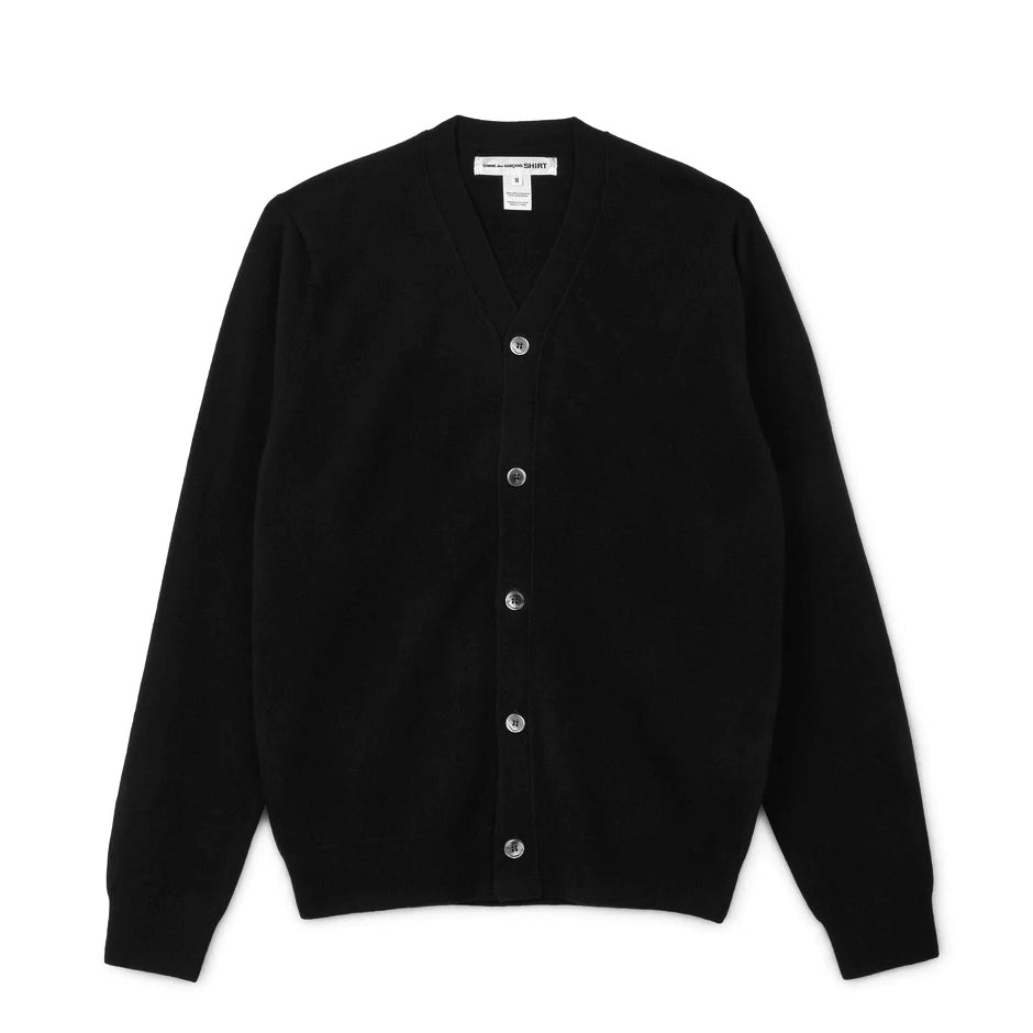 CDG SHIRT FOREVER Men's V-Neck Cardigan ¨C Black