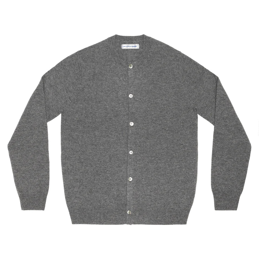 CDG SHIRT FOREVER Men's Crew Neck Cardigan ¨C Gray