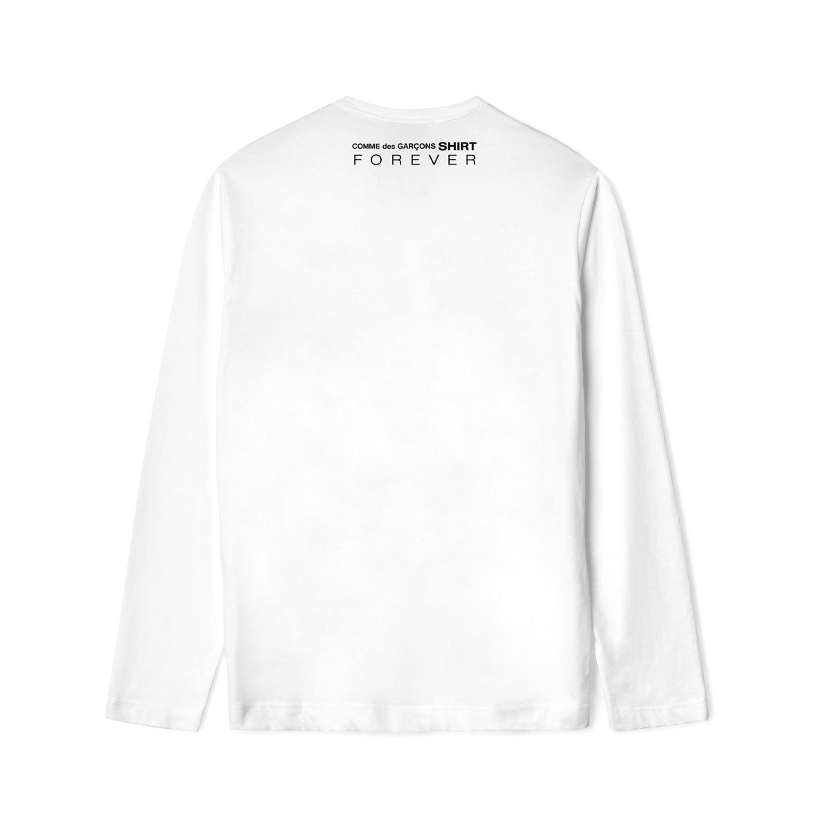 CDG SHIRT FOREVER Men's Long-Sleeve T-Shirt with Back Print ¨C White