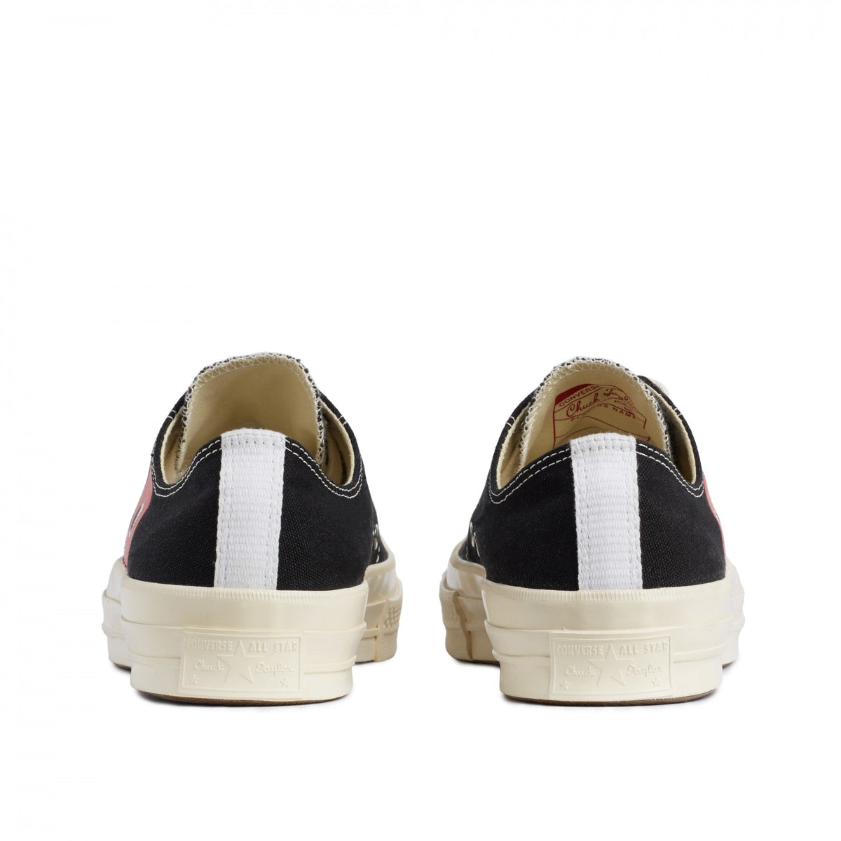 CDG PLAY x CONVERSE Black Red Heart Chuck Taylor '70 Low Top Sneaker