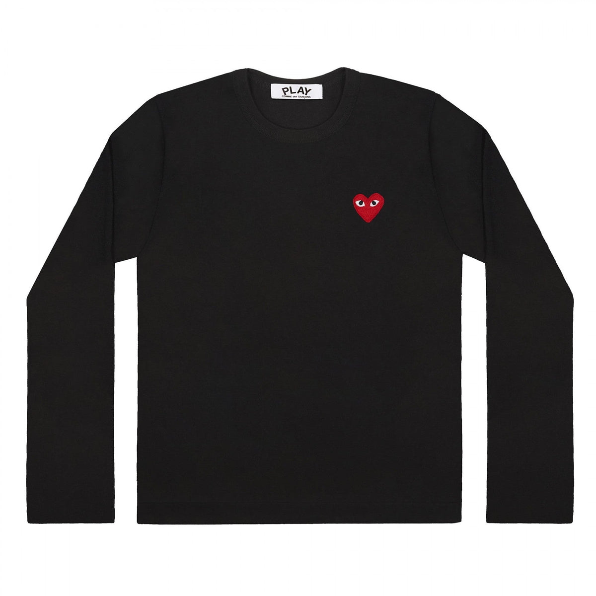 CDG PLAY Long-Sleeve T-Shirt ¨C Black, Red Heart