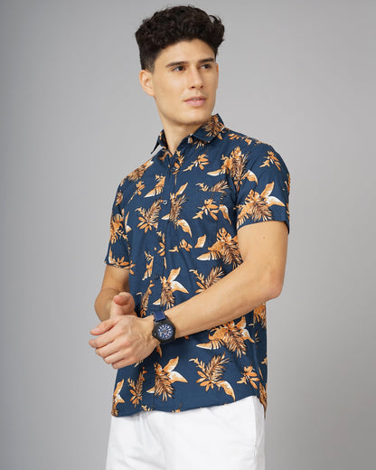 Tidy Blue Floral Shirt
