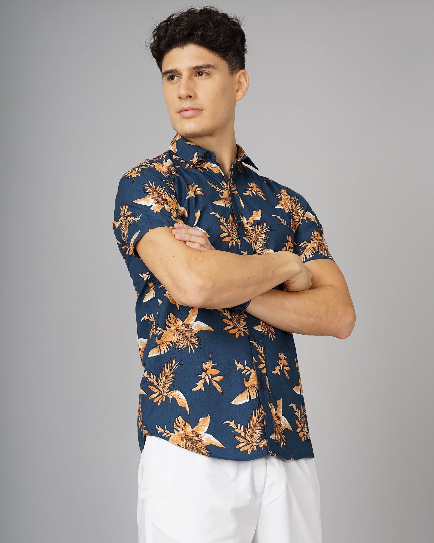 Tidy Blue Floral Shirt