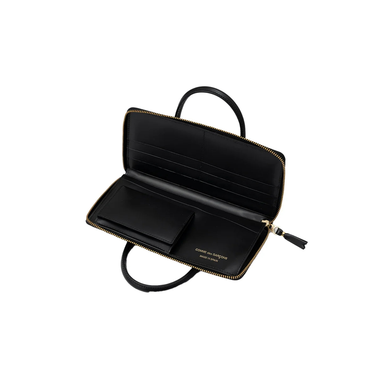 CDG Wallet Handles Line SA0110HA Zip Around Wallet ¨C Black