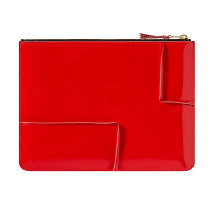 CDG Wallet Reversed Hem Line SA5100RH Zip Pouch ¨C Red