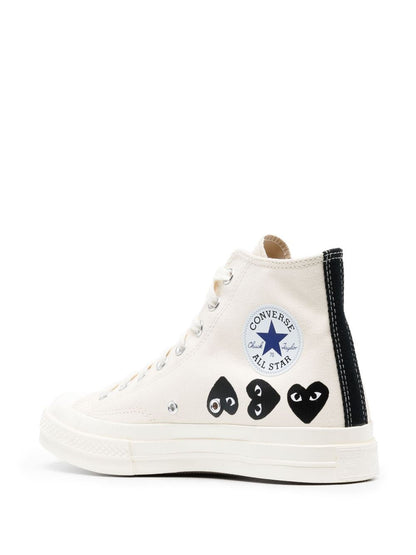 Chuck 70 HI White Multi Heart High x CDG