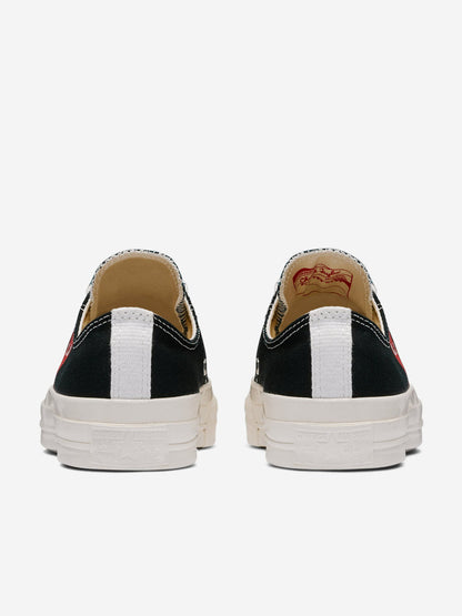 Chuck 70 OX black with heart x CDG