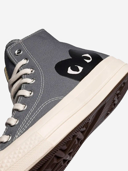 Chuck 70 HI gray with heart x CDG