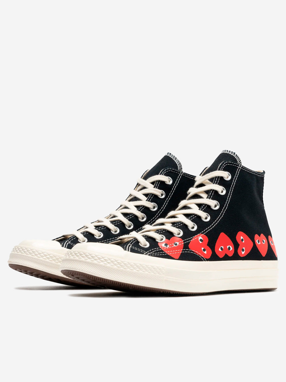 Chuck 70 HI black Multi Heart High x CDG