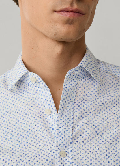 Tailored Fit Mini Floral Print Shirt