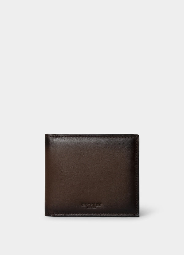 Embossed Branding Leather Billfold Wallet