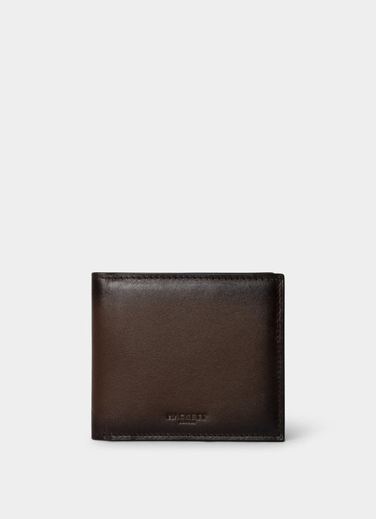 Embossed Branding Leather Billfold Wallet